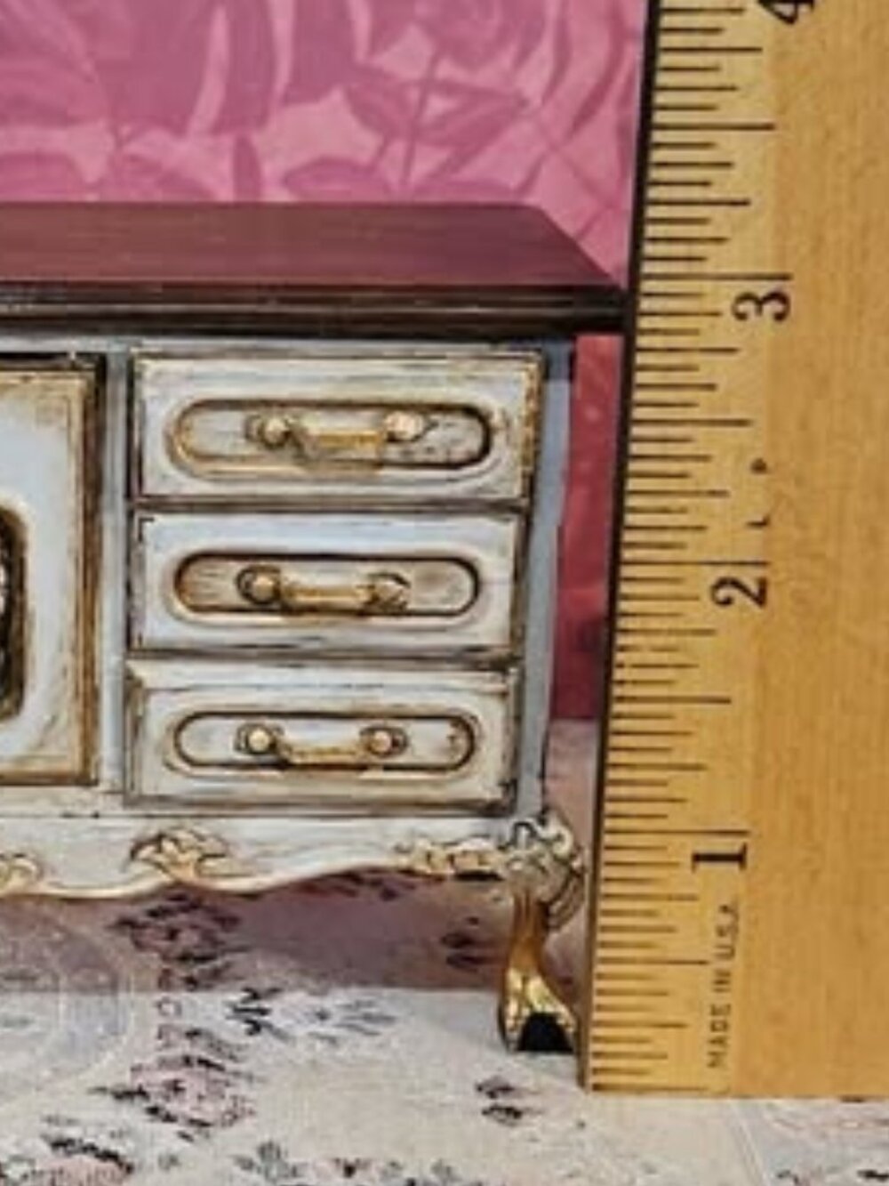 Dollhouse Miniature Buffet Artist Signed - Picture 9 of 10